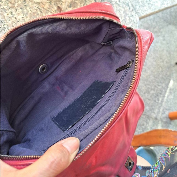 CHANEL Red Quilted Leather Easy Flap Bag - Picture 7 of 15